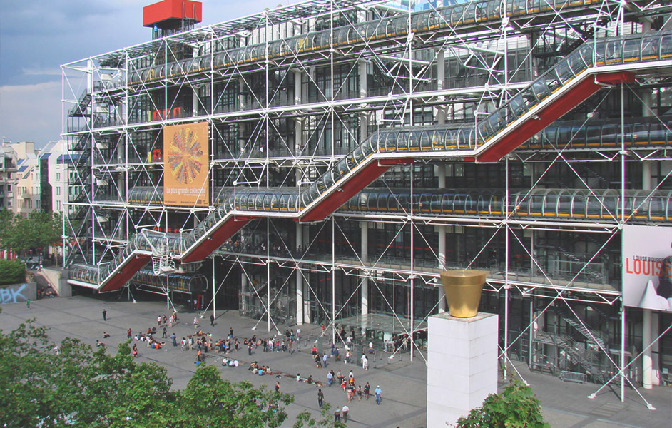 Exterior of the Pompidou Center in Paris with its unique modern design - Paris Itinerary 5 days